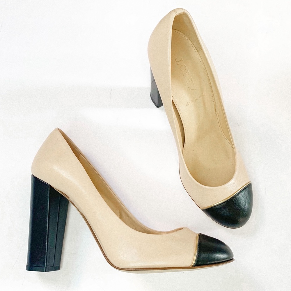 J. Crew Etta cap toe color block pumps 6.5